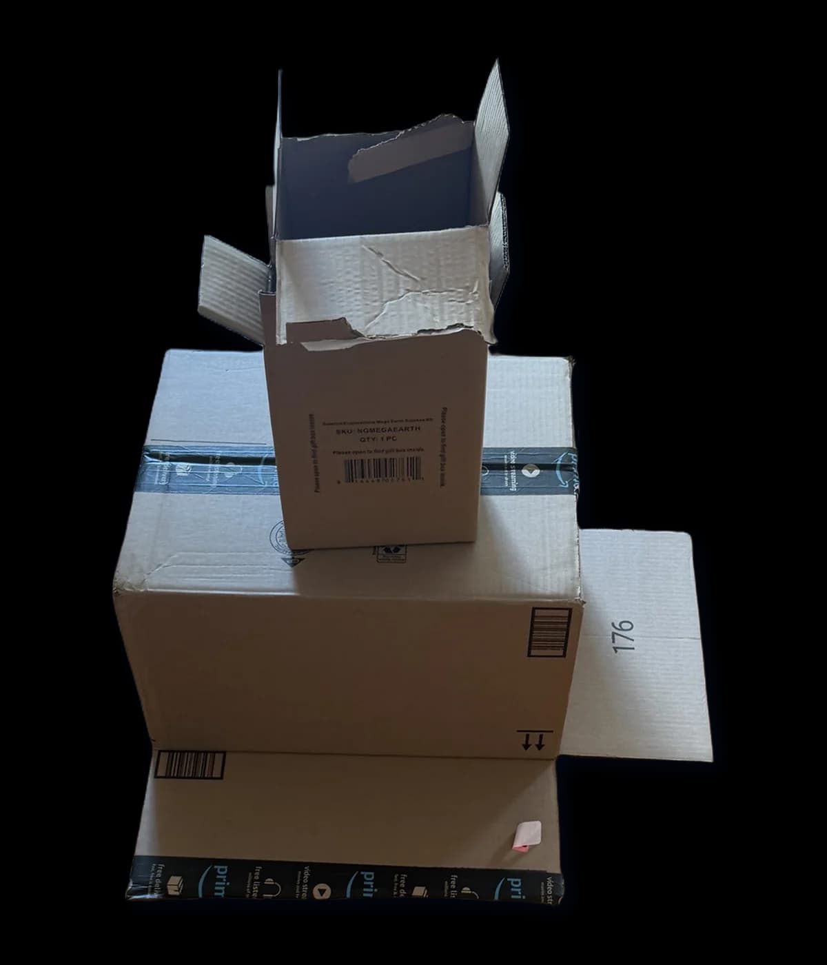 Box Tower, built with cardboard boxes